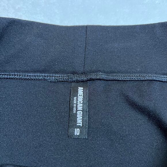 American Giant Pull On Ponte Pencil Skirt Size 10 Tuxedo Stripe Side Slit Office - Picture 6 of 9